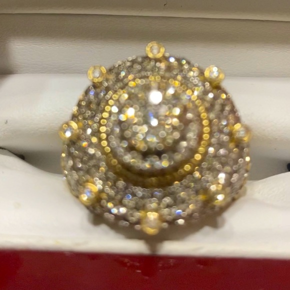 Men’s 3 Carat Authentic Natural 10k Diamond Ring - Picture 1 of 2